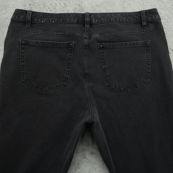 Lane Bryant Jeans Women's 18 Gray High-Rise Skinny Denim 28" Inseam Distressed - Picture 10 of 14